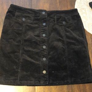 Black button up skirt, size 13
